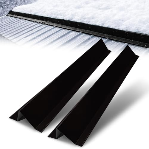 HR Metal Roof Snow Guards 80 ft (4ft x 20) Kit - Black Snow Rail System for Exposed Fastener Ribbed Metal Roofs - Made in USA - 29 Gauge Galvalume Steel - Includes Color-Matched Screws
