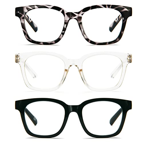 Lunettes de lecture anti lumière bleue lot de 3 montures rondes KoKoBin 2 dioptries