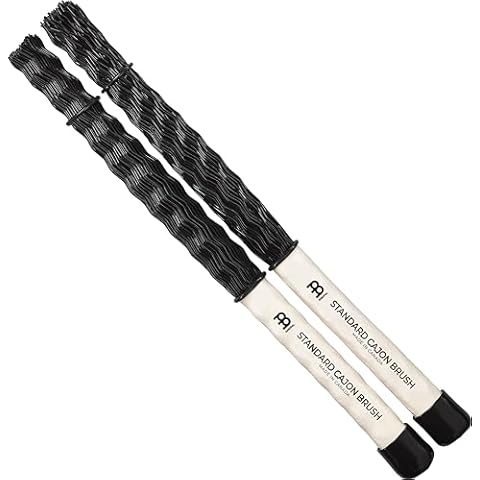 Meinl Stick & Brush Cajon Brush with Nylon Dowels and Adjustable Rings, Black, Standard (SB305) Cover