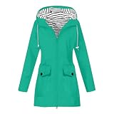 Uwdiohq Chaqueta Cortavientos Para Mujer, Xxl) Chaqueton Capa De Lluvia Poncho Impermeable Chaleco