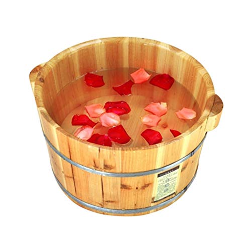 Bañera para spa de pies de madera sólida para pedicura y masaje miniatura 1
