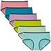 INNERSY Culotte Fille 12 Ans 14 10 16 Coton Slip Adolescente Confortable Shorty Ado Lot de 6 (14 Ans, Couleurs Vives avec Passepoil Noir)