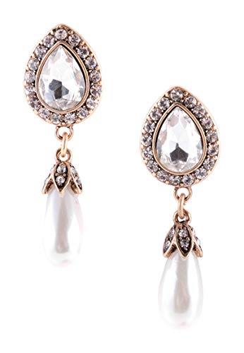 Preisvergleich Produktbild Happiness Boutique Damen Perle Drop Ohrringe Zeitlos und klassisch
