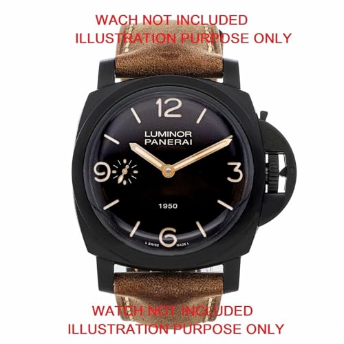 Ewatchparts CROWN BRIDGE GUARD COMPATIBLE WITH PANERAI PAM 111 00104 LUMINOR MARINA WATCH 44MM BLACK PVD