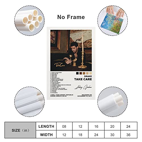 Weiruo Take Care Album Cover Poster For Aesthetic Room Decor Merch Art Wall Print Wallpaper For Bedroom For Teen Girls Boys Music Posters For Room Aesthetic 12X18Inch(30X45Cm) #TOP1