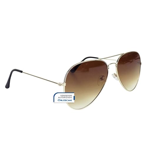 Óculos de Sol Aviador, Dourado, Unissex, Original, Oculos Escuro Masculino, Feminino