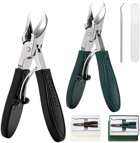 Schräger Nagelschere Fußnägel, Nagelknipser Set mit Breite Öffnun...