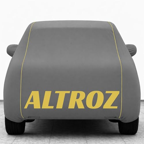Image of Kings of Cover New Grey 100% Waterproof Altroz Car Cover | Polyester Car Body Cover for Rain & Sun | UV Protection, Dustproof, Scratch Resistant, Windproof, Heat Resistant, Custom Fit