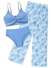 Pure Light Blue 2- Palm Leaf Print