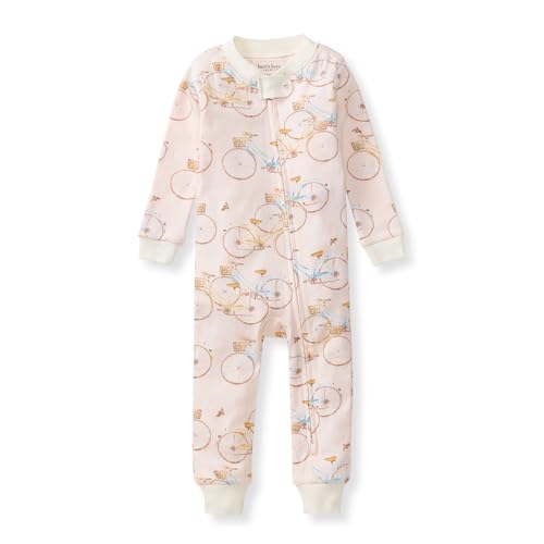 Image of Burt's Bees Baby Baby Girls' Footless Sleepers, 100% Organic Cotton, One-piece Pjs, Zip Up Jumpsuit, Snug Fit Pajamas in Sizes 12, 18, and 24 Months