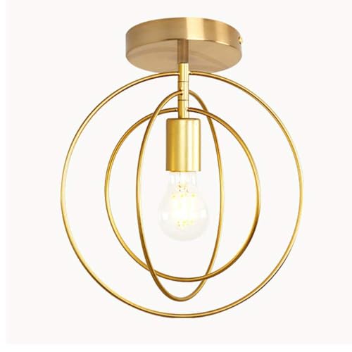 Lustre fer doré bricolage DIY réglable 360° suspension industrielle