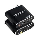 4K@30Hz HDMI音声分離器 HDMI + 光 Toslink SPDIF 3.5mm AUX ステレオ 音声出力 同軸 7.1 ch 5.1 PCM デジタルDTS 1080P 3D HDCP1.4 PS3/PS4/Blu-ray/DVD/HD プレーヤー 対応