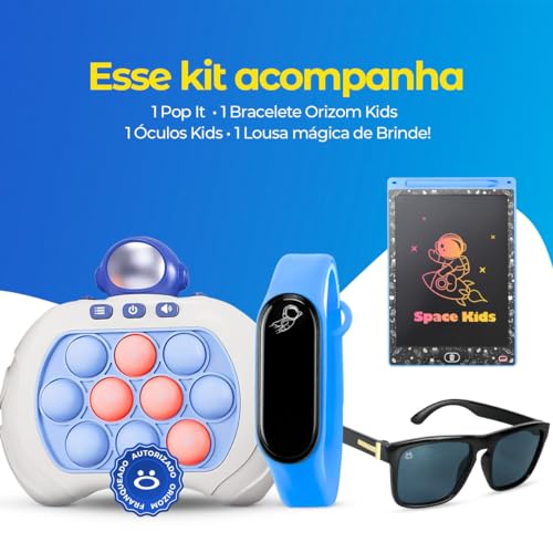 Pop It Eletrônico, Jogo Antiestresse Infantil, Kit, Relógio Prova D'água, Lousa Mágica, Óculos de S