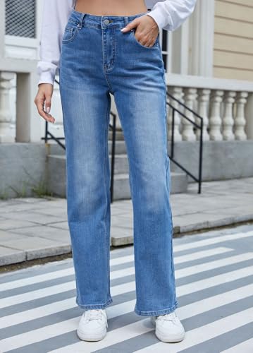 hibshaby Women's Wide Leg Jeans High Waisted Strechy Denim Pants Fashion Baggy Trouser Jean Pant with Pockets4