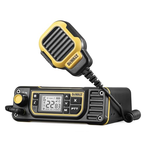 Image of DEWALT FRS Base Station Business Radio, Pro-Grade Long Range 2 Way Radio, 2 Watt, Remote Speaker Mic, Battery Backup, DXFRSBD900