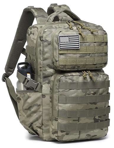 Image of Wotony Military Tactical Backpack for Men Waterproof Daypack 3 Day Assault Pack Molle Bag with Water Bottle Holder