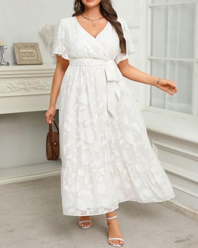 Image of Pinup Fashion Plus Size Wedding Guest Formal Cocktail A Line Long Dress