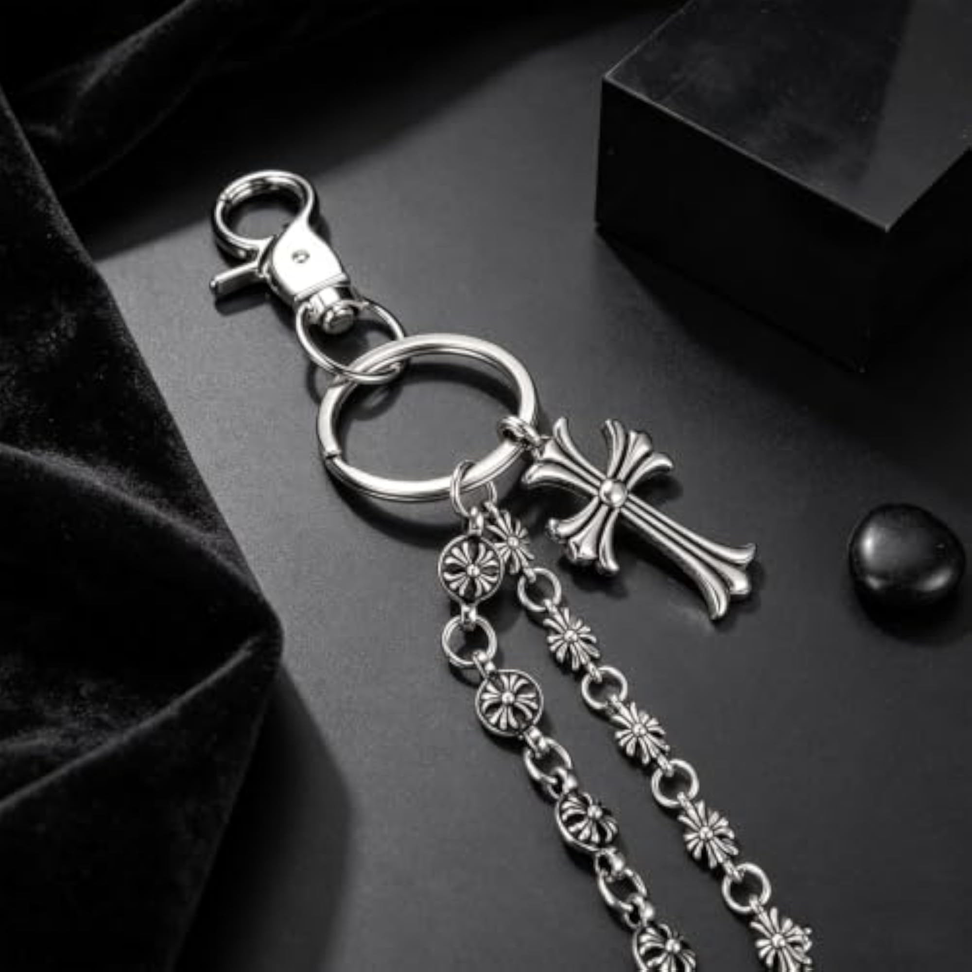 Y2K Style Cross Pant Chain for Men and Women