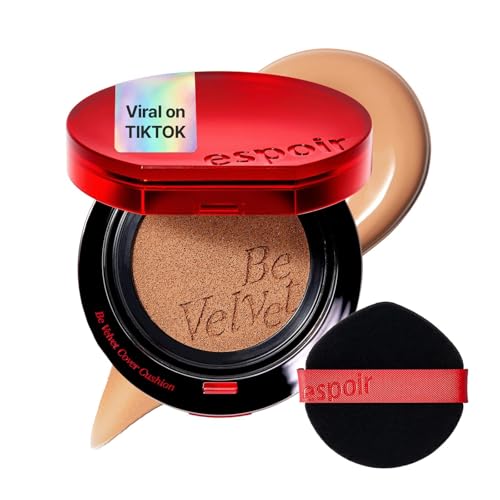 Image of ESPOIR Be Velvet Cushion Foundation #28 Ginger | Quick and Easy Coverage with Long-lasting Color by Zero Oxidation, Velvety Smooth Finish & Lightweight Formula, Vegan, Korean Makeup, 0.46 oz
