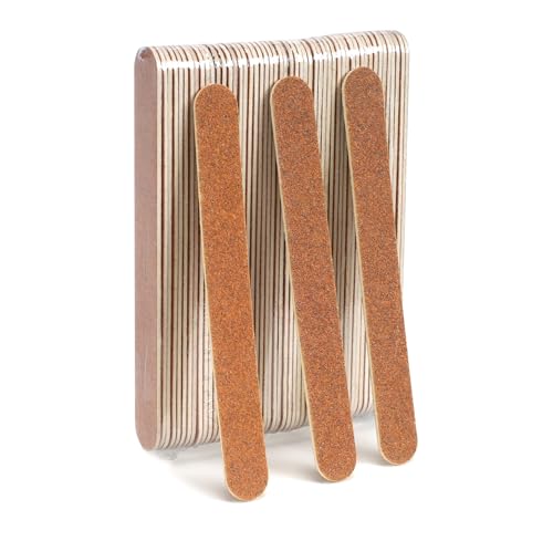Nail Files, 50 PCS Fingernail Files 100/100 Grit Brown Double Sided Emery Boards for Natural Nails - Professional Nail File Bulk Washable Manicure Tool Travel Size -  GAZEPLUS