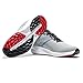 FootJoy Men's FJ Flex Golf Shoe, Smoke/Shadow/Scarlet, 12 Wide