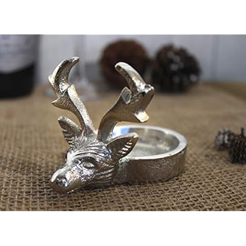 HomeZone Vintage Reindeer Candle Holder Cover