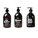 3 en 1 Set de 500 ml Baño Shampoo Bottle Dispensador de jabón Lavado de Cuerpo Cabello Acondicionado Brown Press Brown Bottle Bottle Frasco de Almacenamiento Pet