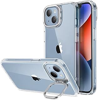 ESR Classic Kickstand Case Compatible with iPhone 14 Case and iPhone 13 Case, Clear Case with Stand, Military-Grade Protection, Built-In Camera Ring Stand, Scratch-Resistant Acrylic Back, Clear