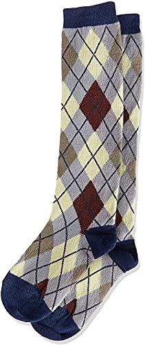 Amscan Girls Knee High Socks Argyle Vest Sytle And Design Child Standard Size, Yellow,burgundy
