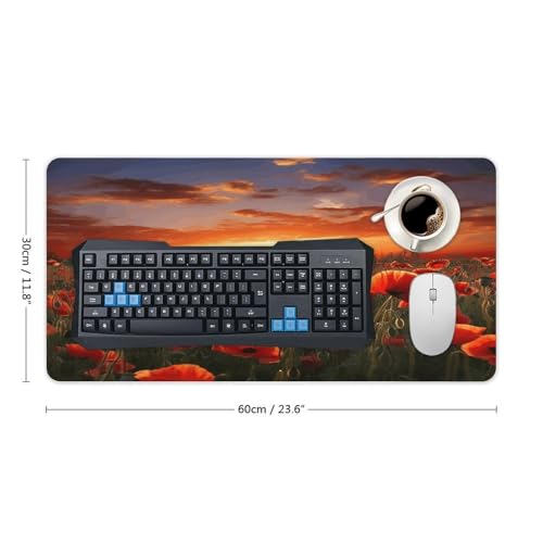 Red Poppy Field Desk Pad con Base Antideslizante miniatura 2