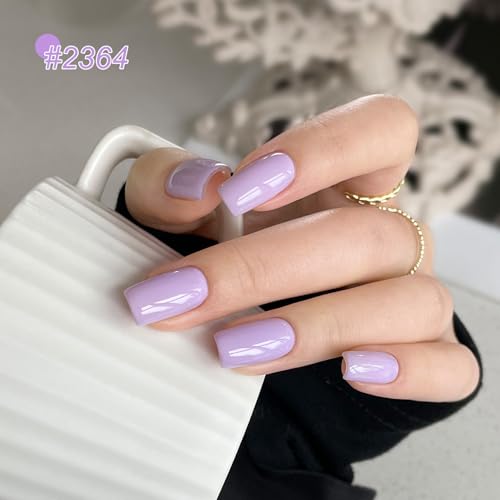 Image of GAOY Purple Gel Nail Polish Set, 6 Colors Glitter Spakle Soak Off UV Light Cure Gel Polish Kit for Salon and Nail Art DIY at Home