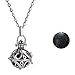 PRINCESS CUTENESS STORE Aromatherapy Diffuser Lava Rock Pendant Necklace Essential Oil Locket Set Jewelry