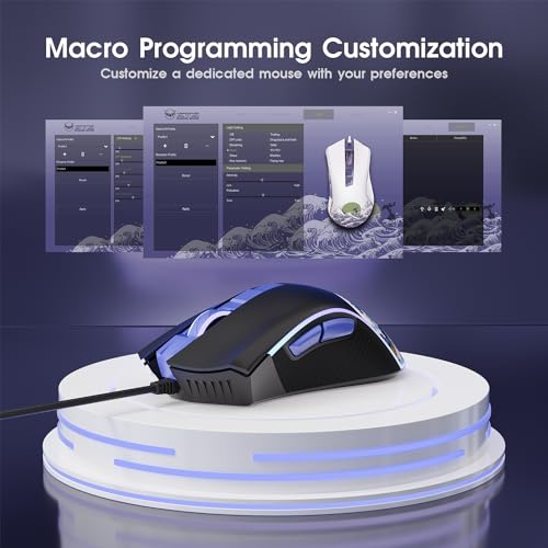 Hitime XH-SHUBIAO-HS Xvx Wired Gaming Mouse, 12000 Dpi Rgb Gaming Mouse With 12 Backlit Modes & 7 Macro Buttons, Pc Gaming Mice Support Diy Keybinding thumb #3