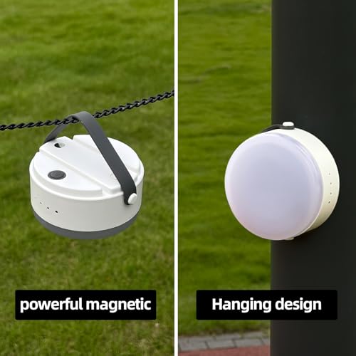 LED Camping Tent Light,Dimmable Warm Light with USB C Charging and Magnetic Hanging Design,Rechargeable 4500mAh Portable Lantern for Emergency,Outdoor,Vendor Booths by Amkulop - Image 4