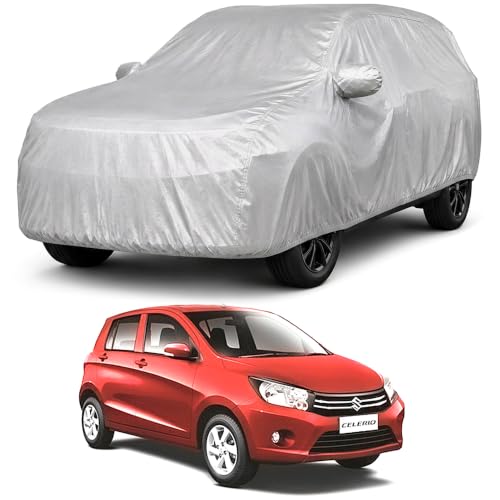Image of Autofact Car Body Cover Compatible with Celerio 2014-2021 | Custom Fit Car Cover | 100% Water-Resistant| Triple-Stitched Lightweight Fabric | Dustproof | Indoor & Outdoor Use | Elastic Bottom