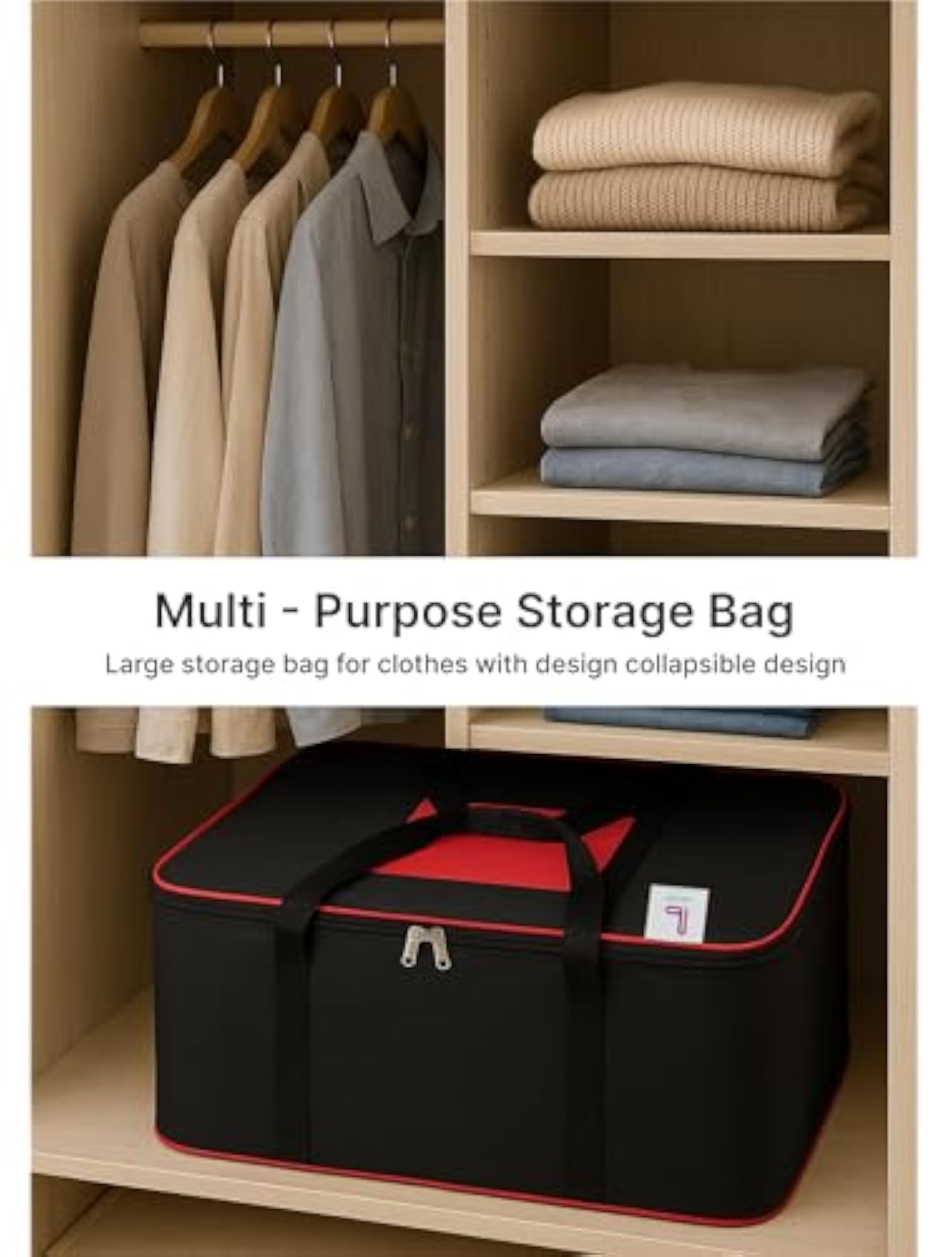 Foldable Underbed Storage Bags for Blanket & Saree, Pack of 2