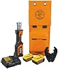KLEIN TOOLS BAT207T234H Crimpadora de 7 Toneladas Operada por Batería con Dado Fijo O/D3, Baterías DeWALT 20V de 4 Ah 2