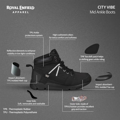 Image of Royal Enfield City Cruising Black Boots
