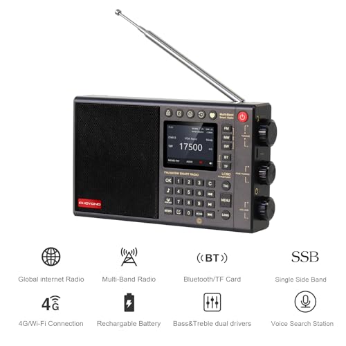 Choyong Lc90 Multi-Band Smart Internet Radio Wifi/4G,Am/Fm,Longwave & Portable Shortwave Radio Receiver With Ssb Single Side Band,Bluetooth thumb #1