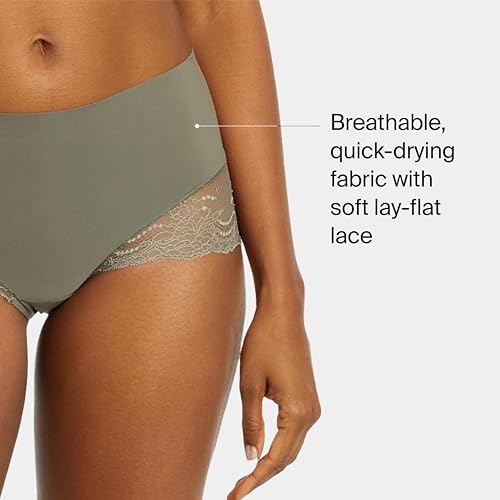 Image of SPANX SPANXsmooth Undie-tectable Lace Hi-Hipster - Comfortable Core Control - Lace Shapewear - No Visible Panty Lines