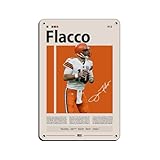 Poster rétro Joe Flacco en métal - Décoration murale - 20 x 30 cm