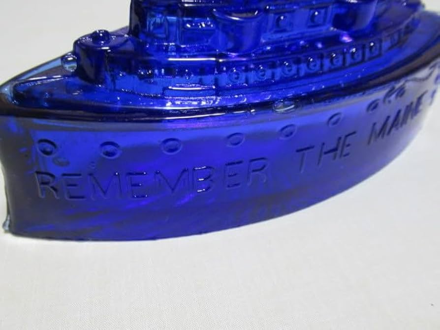 極希少（ピンク色）美品 大正時代◆アメリカ海軍 戦艦 メイン号 ガラス 小物入れ Amazon.co.jp: 極ピンク色1920年頃大正時代REMEMBERTHEMAINE