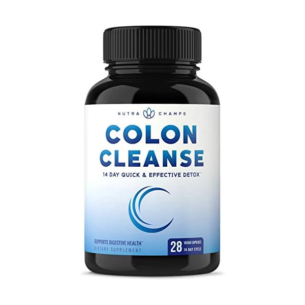 Colon Cleanse & Detox for Weight Loss [14 Day Quick Cleanser] Safe & Effective Formula with Probiotic & Digestive Enzymes for Constipation Relief - Capsules Supplement to Flush Toxins & Boost Energy