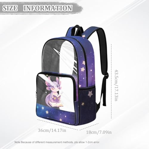 Sac à dos transparent robuste et grand sac à livres imperméable collège - 3