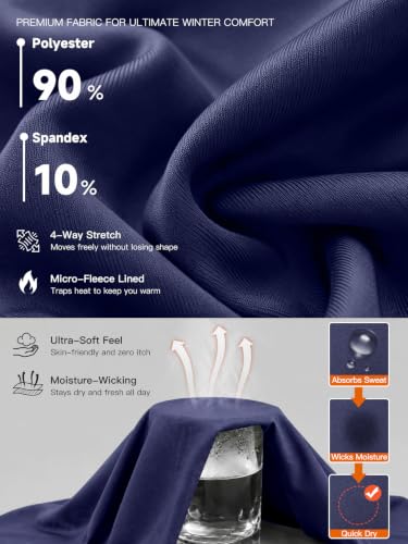 Image of romision Thermal Underwear for Men Stretch Fit, Fleece Base Layer Top & Bottom Set, Insulated Long Johns for Cold Weather Hunting