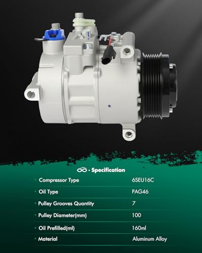 Image of SCITOO AC Compressor fit for Mercedes-Benz E320 3.0L 2007-2009 | Fast Cooling, Ultra Low Noise (≤72 dB)Air Conditioner Compressor with Clutch, Easy Installation, 158362 4710592 4711592