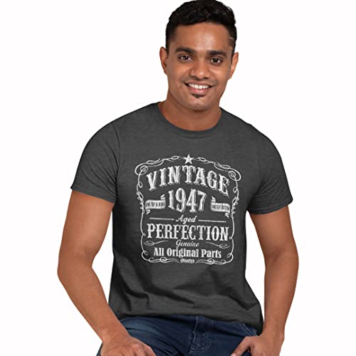 Feisty And Fabulous, 75Th Birthday Men, Shirts For 75Th Birthday Man, Gray 1947, 75 Year Old #TOP4