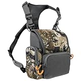 Conveniencia manos libres: diseñado para sostener binoculares y otros equipos de caza de forma segura cerca de su pecho, este arnés permite un acceso rápido sin usar sus manos, aumentando la movilidad y el tiempo en el campo..Arnés Binocular Pack Pack Casting Cofre Rig