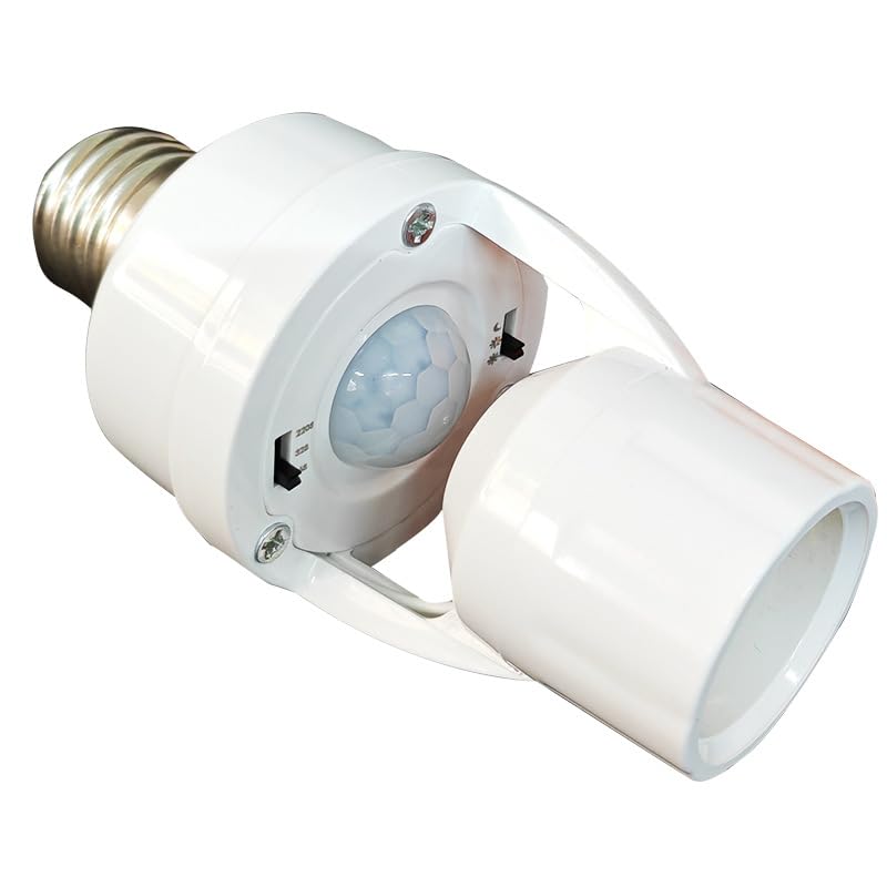 Base de lampe E27 avec détecteur de mouvement automatique et portée de 8m