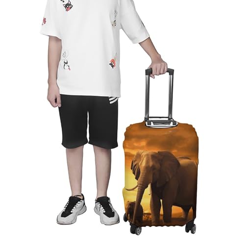 Elephant Luggage Covers Tsa Approved Suitcase Cover Elastic Washable Luggage Sleeve Carry on Cover Protector Anti-Scratch Suitcase Protector Fits 19-30 Inch Case(XL) 7